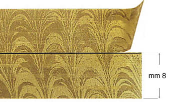 Mount decoration tape, m12/2xmm8, Wave Gold