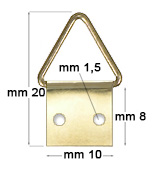 Hanger, brass plated hinged n.1 - Pack 1000
