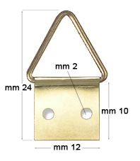 Hanger, brass plated hinged n.2 - Pack 1000