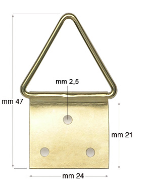 Hanger, brass plated hinged n.6 - Pack 250