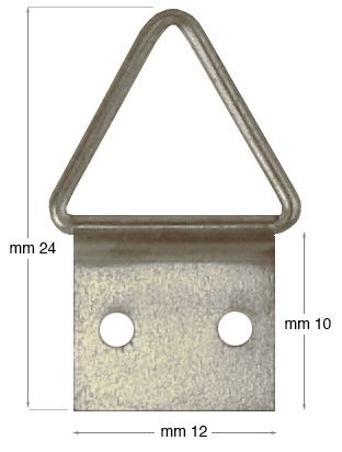Nickel plated triangle hangers n.2 - Pack 1000