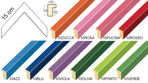 Complete set of corner samples of moulding model 10 (10 pieces)