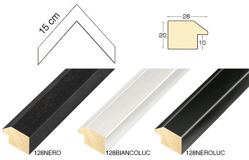 Complete set of corner samples of moulding 128 (4 pieces)
