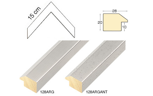 Complete set of corner samples of moulding 128 (3 pieces)