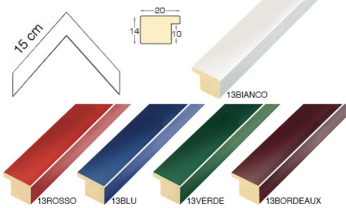 Complete set of corner samples of moulding 13 (5 pieces)