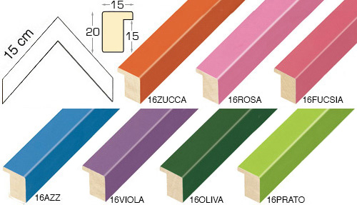 Complete set of corner samples of moulding 16 (8 pieces)