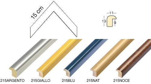 Complete set of corner samples of moulding 215 (5 pieces)