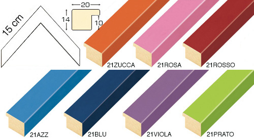 Complete set of corner samples of moulding 21 (7 pieces)