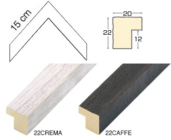 Complete set of corner samples of moulding 22 (3 pieces)