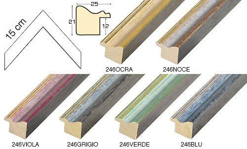 Complete set of corner samples of moulding 246 (6 pieces)