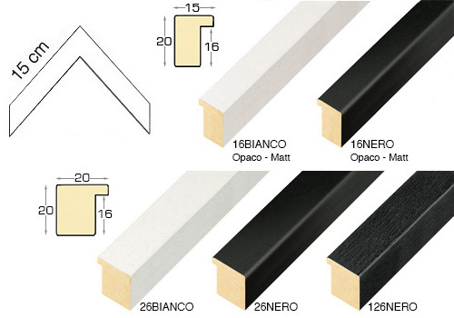 Complete set of corner samples of moulding 26-126 (4 pieces)