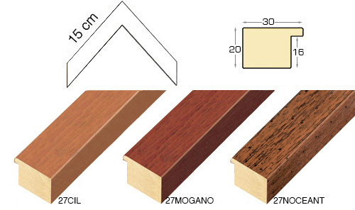 Complete set of corner samples of moulding 27 (4 pieces)