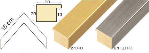 Complete set of corner samples of moulding 27 (2 pieces)