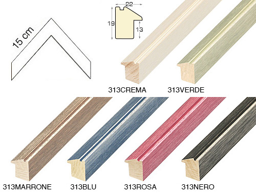 Complete set of corner samples of moulding 313