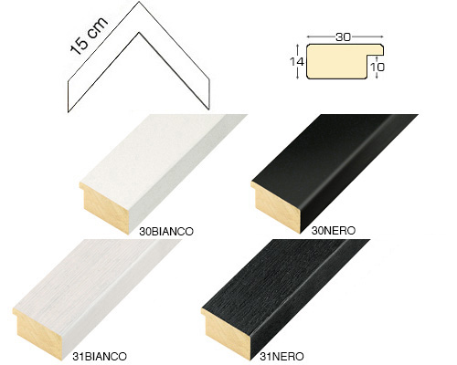 Complete set of corner samples of moulding 30-31 (4 pieces)