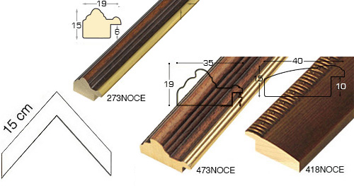 Complete set of corner samples of moulding 373