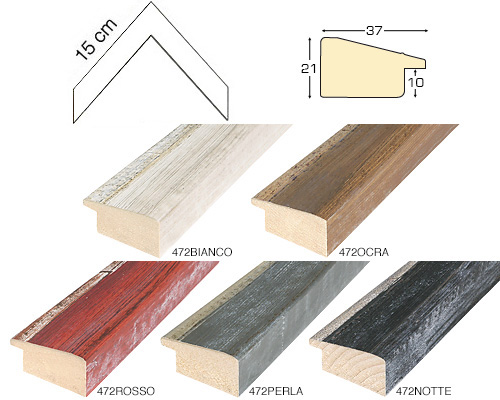 Complete set of corner samples of moulding 472 (5 pieces)