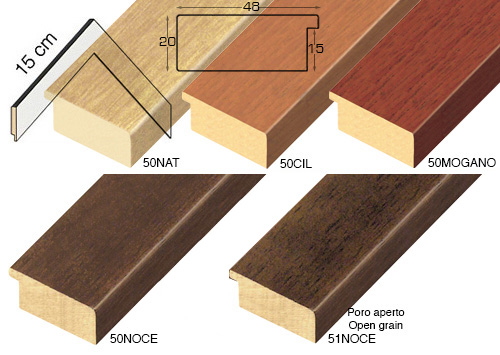 Complete set of corner samples of moulding 50-51 (6 pieces)