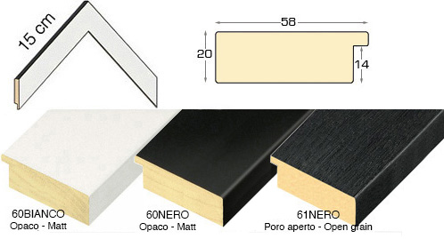 Complete set of corner samples of moulding 60-61 (6 pieces)