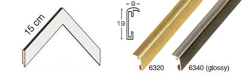 Complete set of corner samples of moulding 6300 (2 pieces)