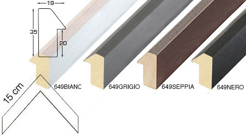 Complete set of corner samples of moulding 649 (4 pieces)