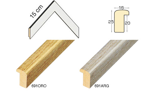 Complete set of corner samples of moulding 691 (2 pieces)