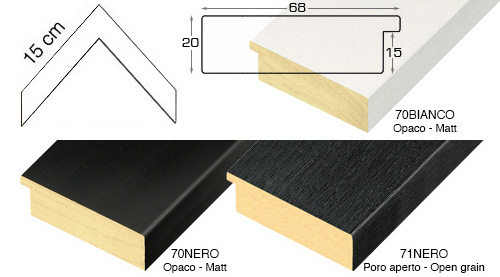 Complete set of corner samples of moulding 70-71 (3 pieces)