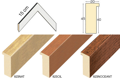 Complete set of corner samples of moulding 823 (4 pieces)