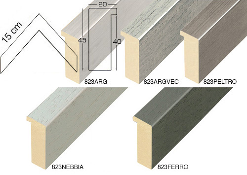 Complete set of corner samples of moulding 823 (3 pieces)