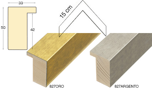 Complete set of corner samples of moulding 827 (2 pieces)