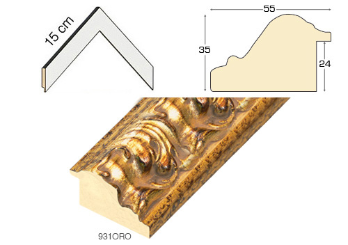 Complete set of corner samples of moulding 931 (2 pieces)