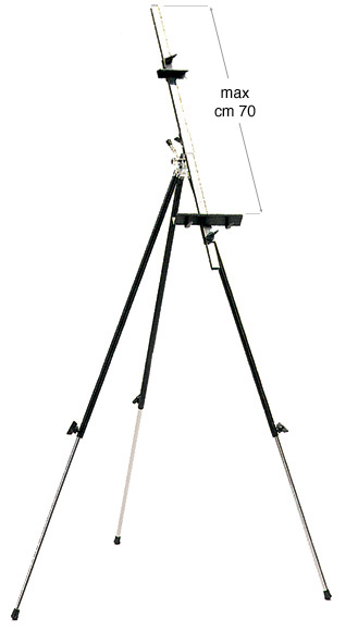 Field easel, chromed steel