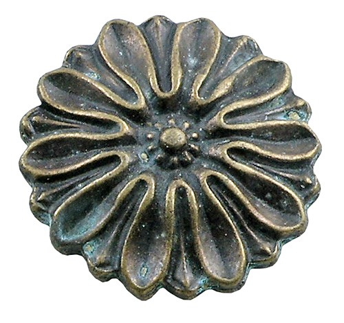 Rosette diameter 22 mm - Bronzed finish - Pack of 4 pieces