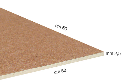 Wood pulp smooth white cardboard - 2,5 mm thick - 60x80 cm