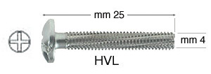 Iron bolts with flat countersunk head, 25 mm - Pack 1000