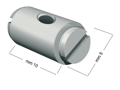 Metal nipple for perlon wire - pack 25 pcs