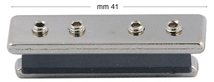 Flat electric connector for lighting rails