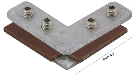 L-shaped vertical connector, 90° angle
