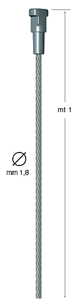 Iron wire plus Twister-nipple, Ø 1.8 mm - 1 metre