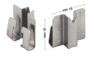 Slip-on Brackets for Curl Up, Nickel - 100 pcs - KK5C