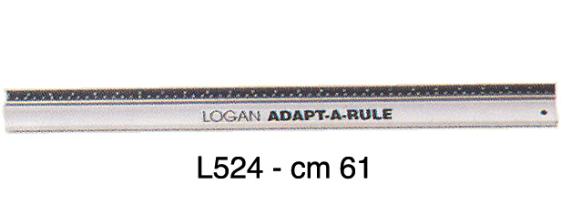 Logan rule straight edge cm 61, in cm and inches