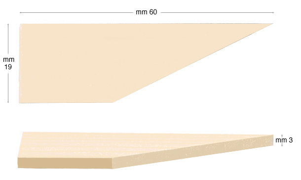 Fir wood wedges for stretcher bars L, LB, LE - Pack 8