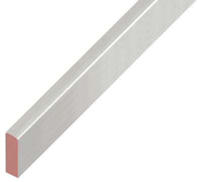 Spacer plastic, flat 5x15mm - silver - P15ARG