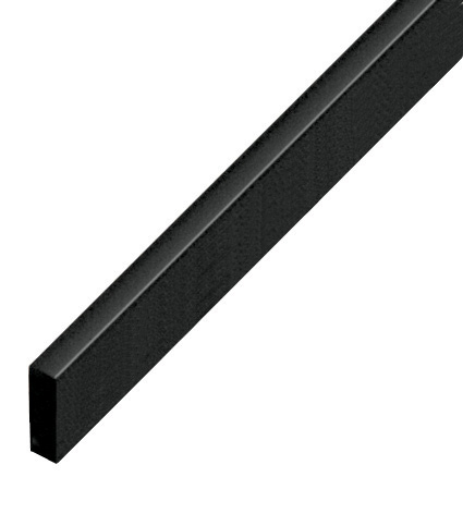 Spacer plastic, flat 5x15mm - black - P15NERO