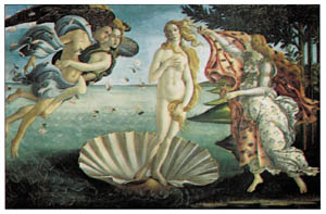 Poster: Botticelli: Nascita di Venere - cm 50x35
