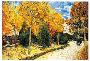 Poster on bars: Van Gogh: Giardino aut.135x90 cm