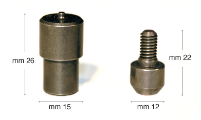 Pair of fixing heads for Rivet machine PU