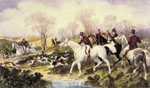 Print: Hunting Scene - cm 35x50