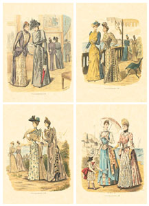 Set of 4 prints: Fashion - cm 18x24