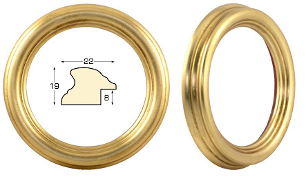 Round frames, gold - diameter 12 cm